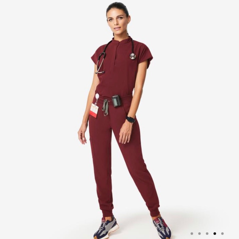 Figs XS Rafaela and Small Zamora Burgundy set